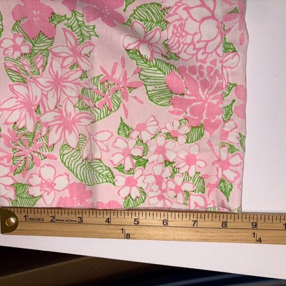 VINTAGE The Lilly Sportswear Division Lilly Pulitzer Trouser Pants Pink Green S - Picture 11 of 16